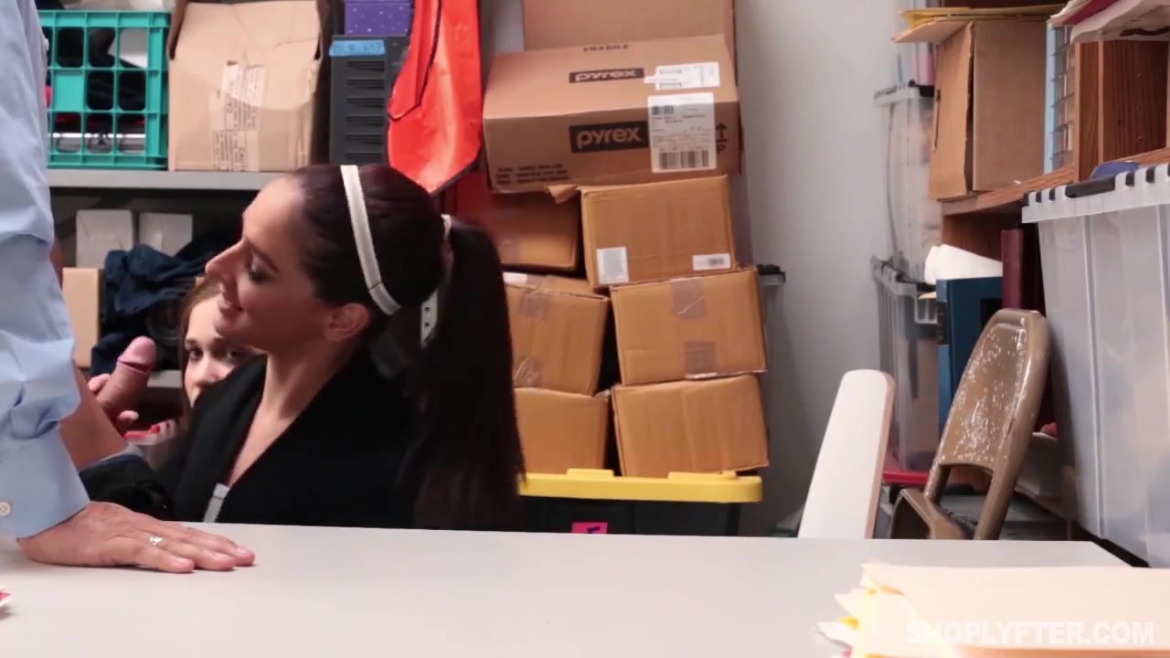 Two Teeny Cute Shoplifters Caught And Doggystyled In Back Office