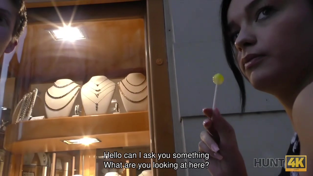 HUNT4K. Poor guy has to watch girlfriend's awesome sex for money