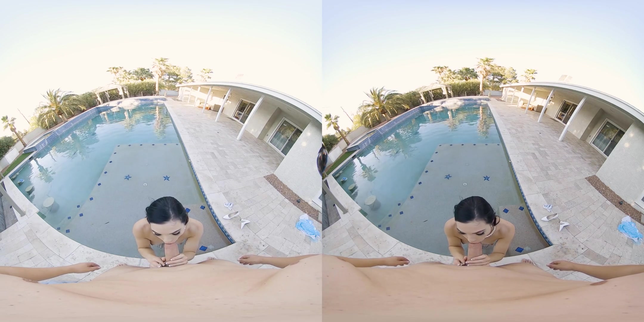 Pussy Harbor - Outdoor Poolside Blowjob Cum Swallow