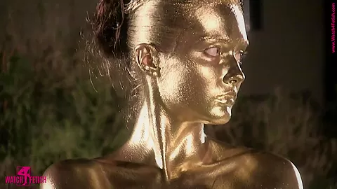 Golden Bodypainting - Watch4Fetish