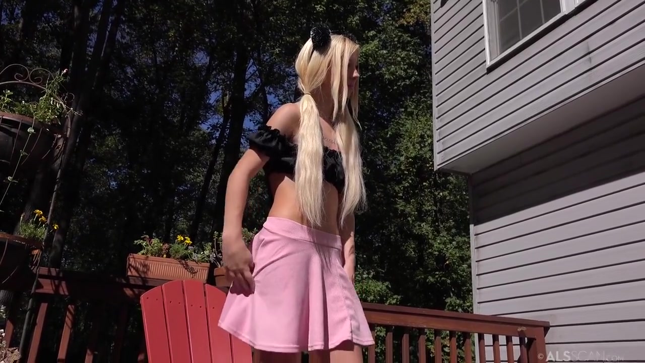Kenzie Reeves - On Wooden Deck Teasing The Camera