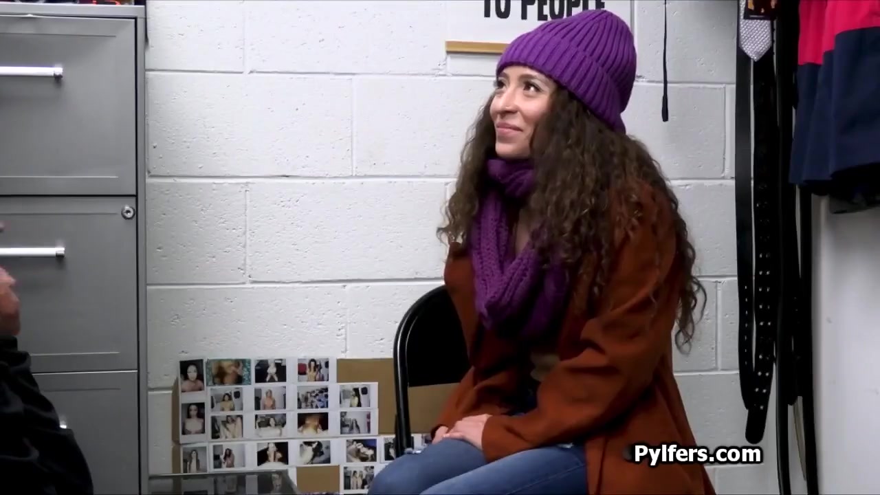 Curly Latina Suspect Sucks Officers Cock
