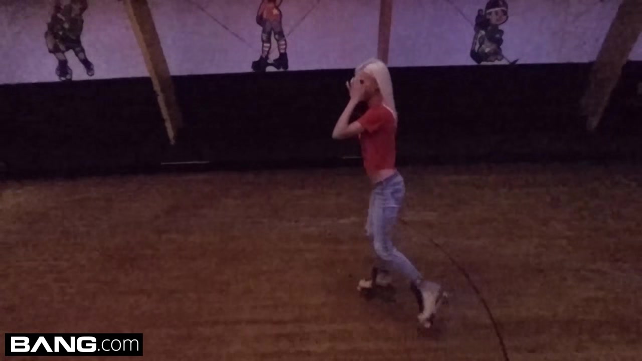 Tiny teen 18+ Kiara Cole goes from skating rink to sucking dick