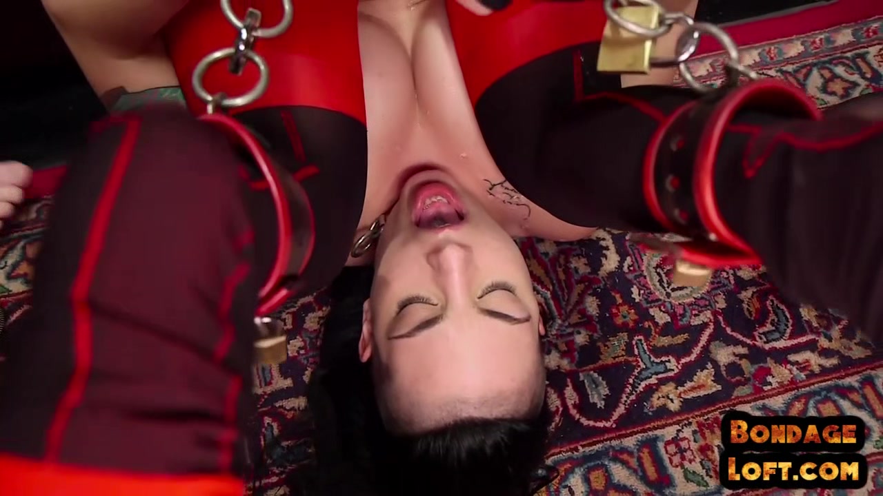 Bondage sub toyed and assfucked in this kinky group