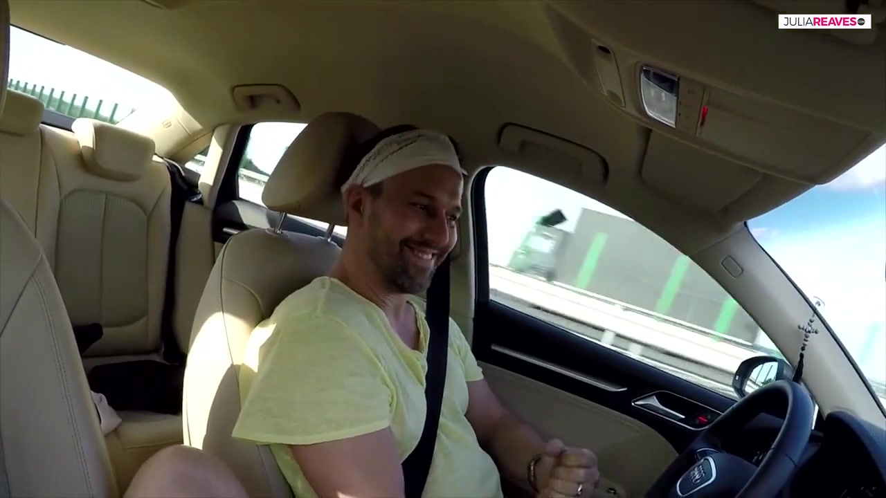 First Hands On The Steering Wheel Then Mouth On The Cock