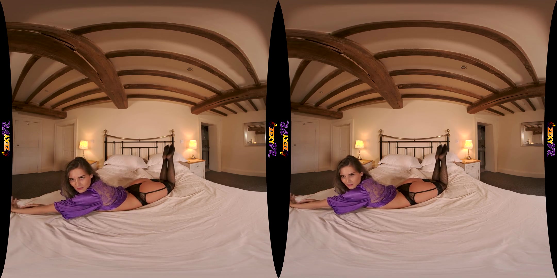 Purple Tease - Lingerie Striptease, Nylons - SexLikeReal