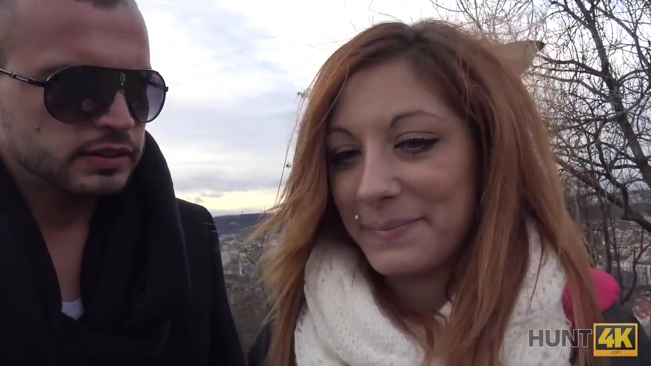 HUNT4K. Bewitching redhead with awesome breasts is happy to fuck