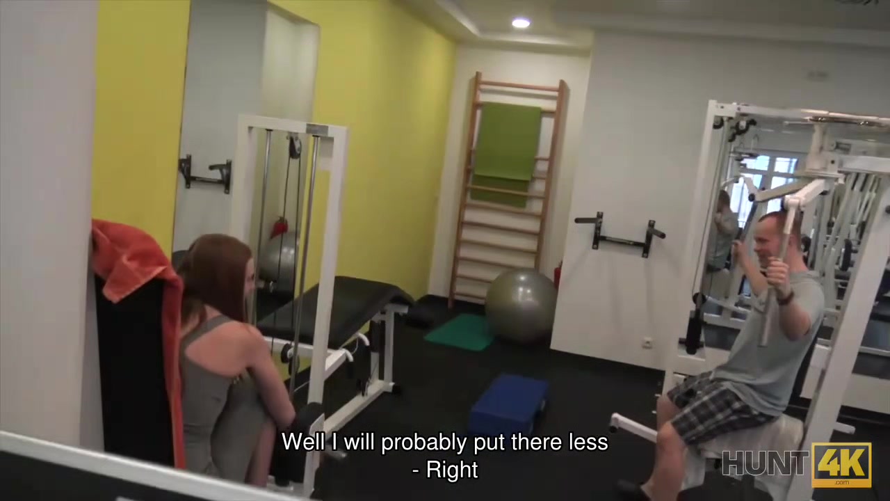 HUNT4K. Buddy earns a lot of cash by selling GF's tight pussy in gym