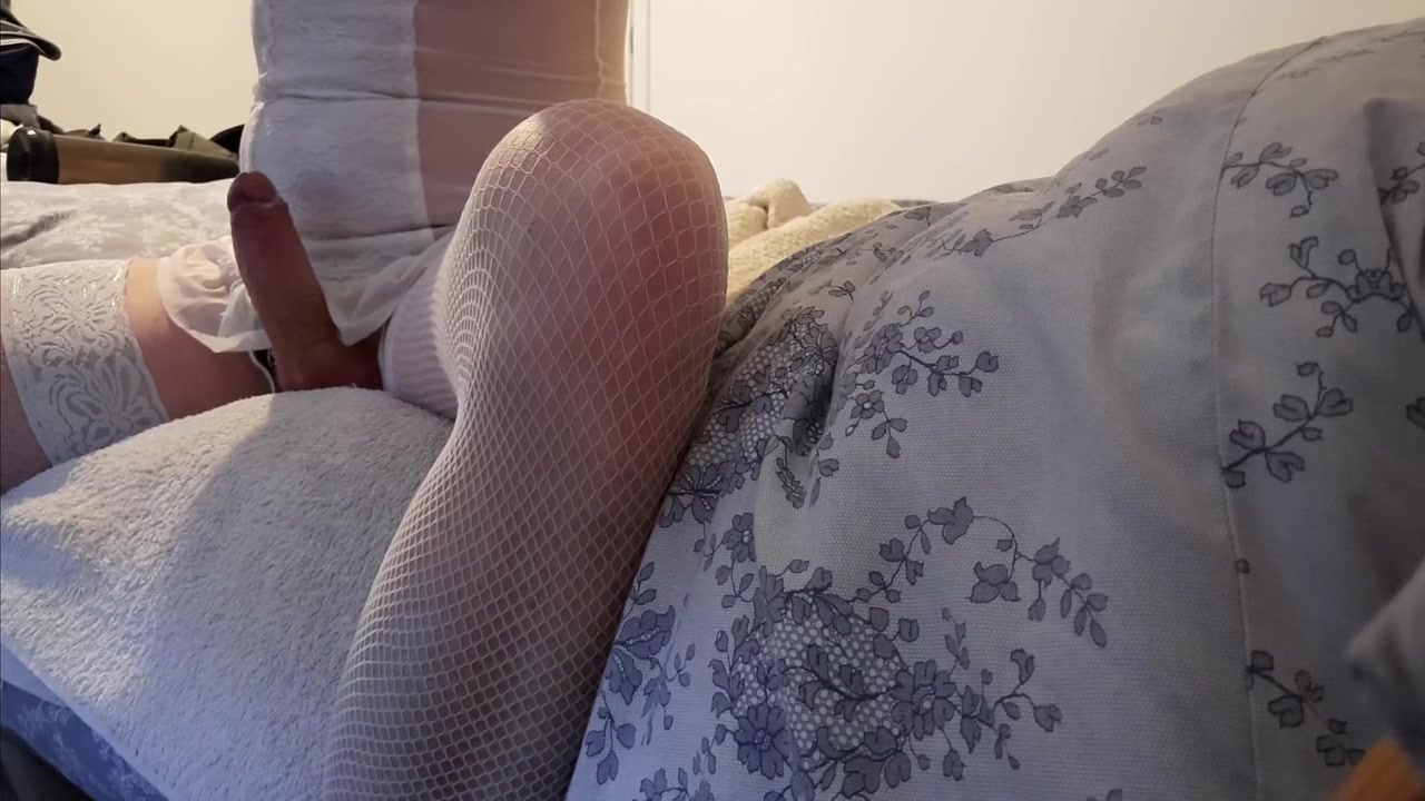 Sissy Orgasm After Cock Pumping With Heels On