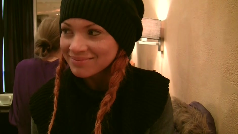 Mayola in scene with a horny couple having sex in restroom