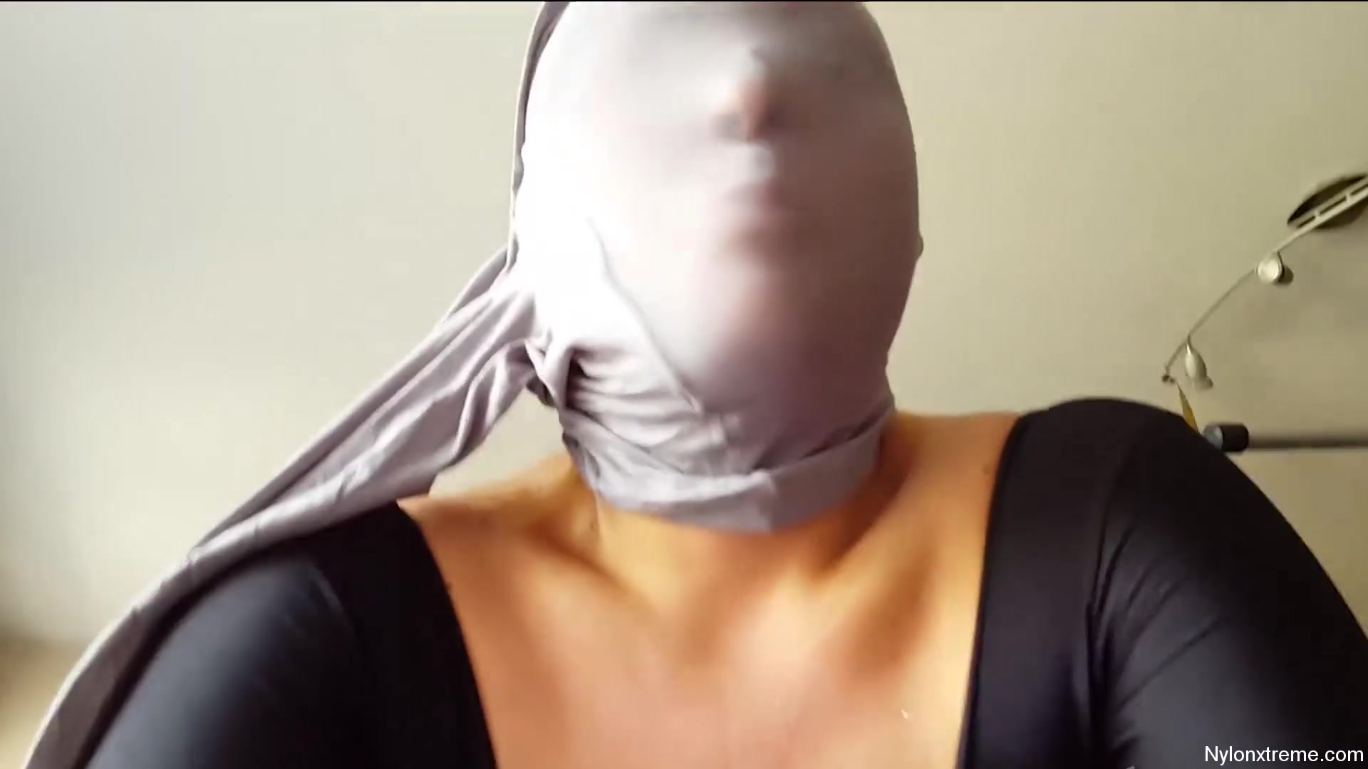 79 Nylon Shinny Grey Pantyhose Encasement - Sex Movies Featuring Sexy Tights
