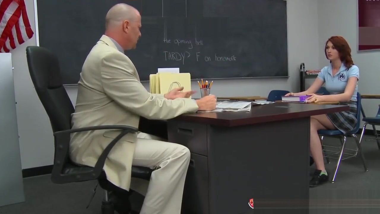 Dirty School Principal Fucks Slutty Little Redhead Newbie