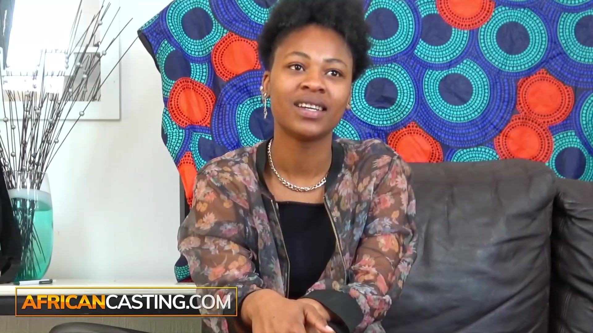 African Casting - Sexy Bikini Model Gets The Job Done Deep Gagging