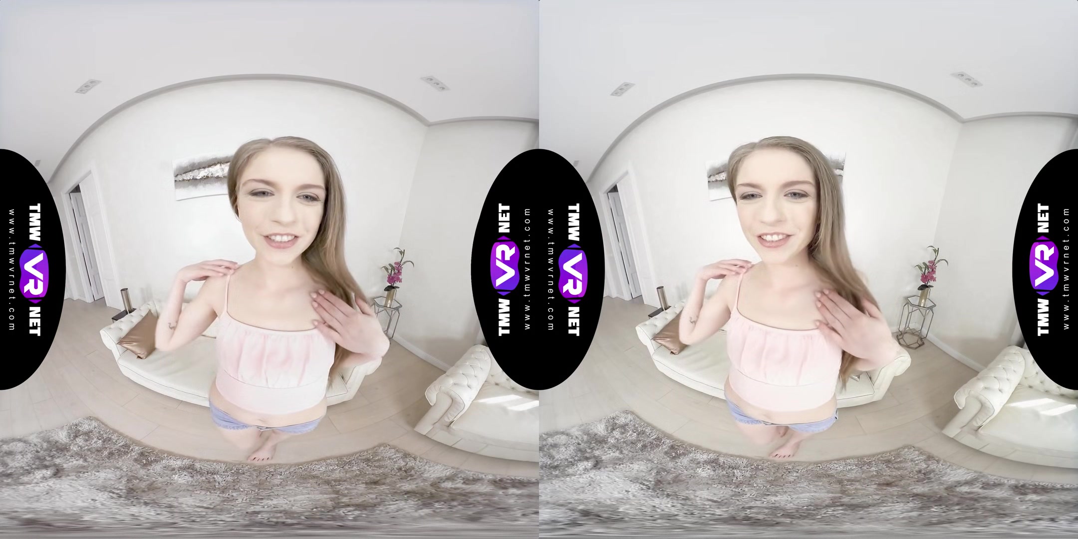 Playful Babe Undresses To Cool Down - Teen Goddess Bonnie Dolce Solo Masturbation VR