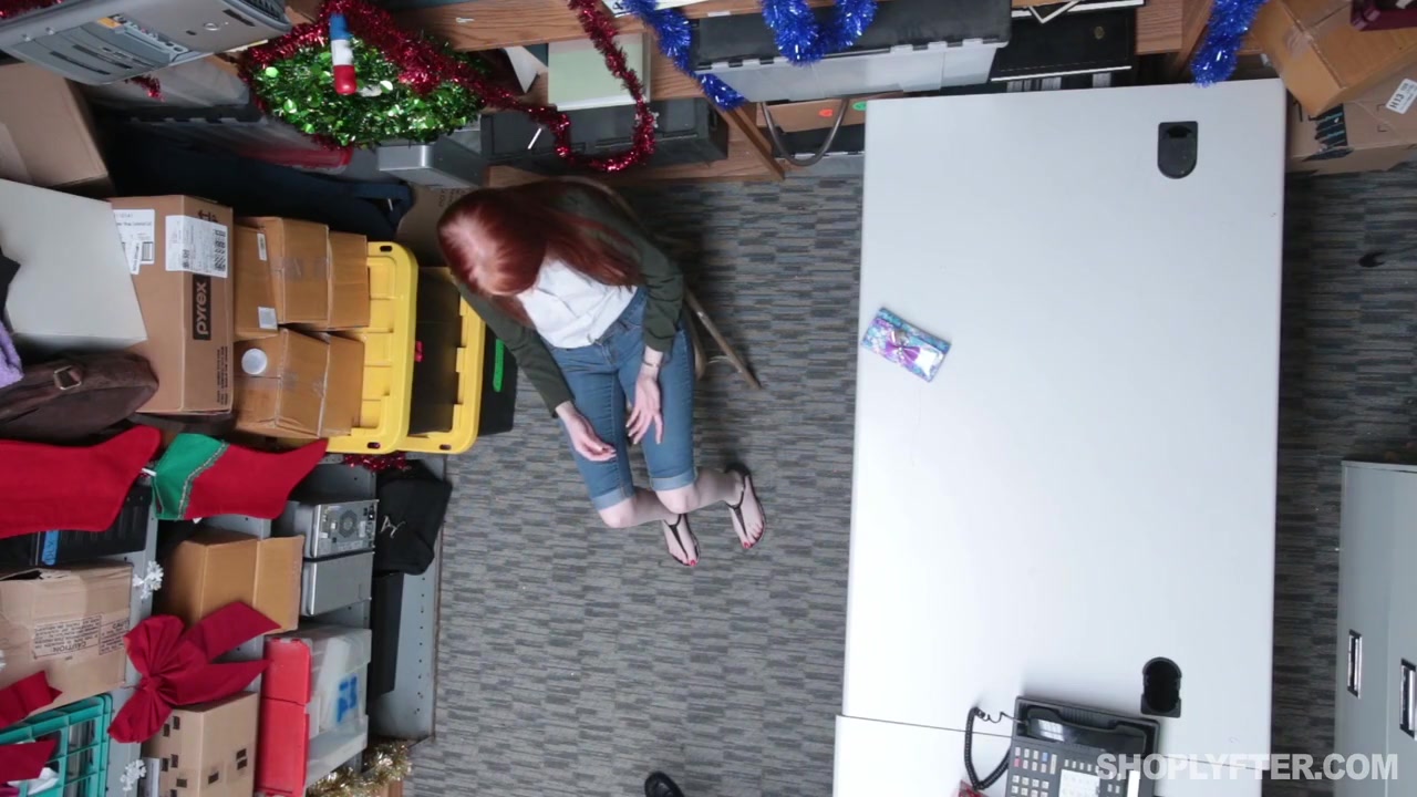 Tiny Redhead Gets Caught Stealing