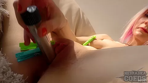 Clothespin Painful Masturbation Ingrida Likes The Pain And Pleasure And It Helps Her Get Off