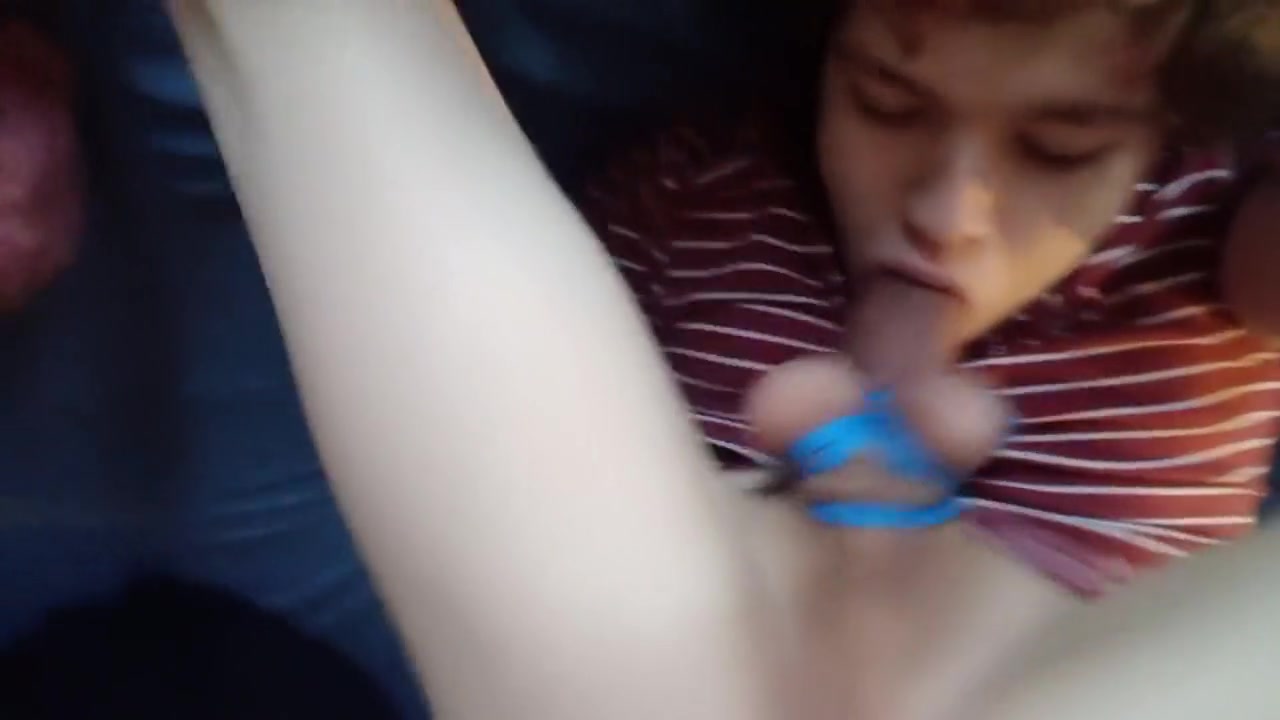 Twink Uses Only Their Mouth To Make Their Tied Up Cock Cum