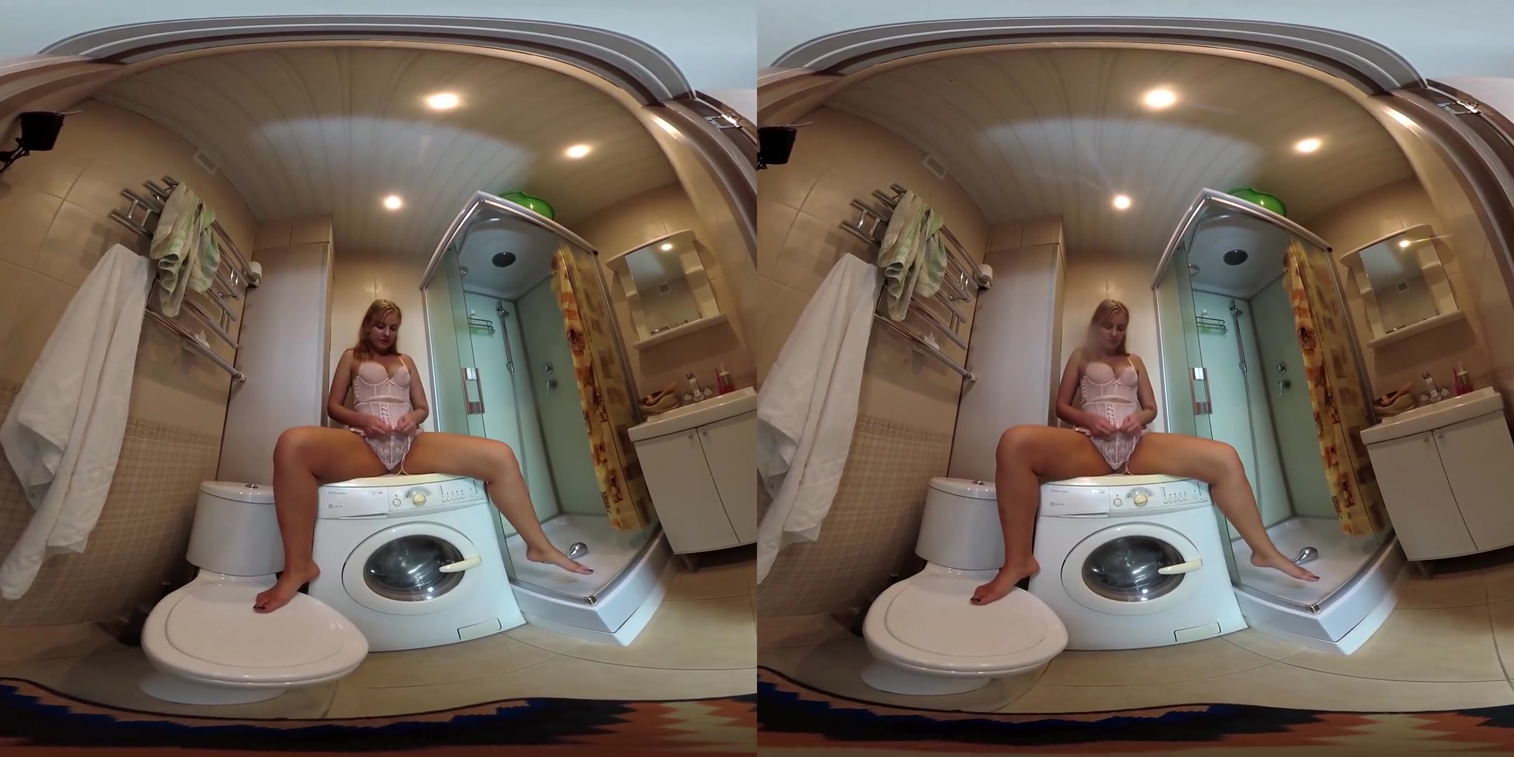 Agneta Masturbates in the Bathroom - SexLikeReal