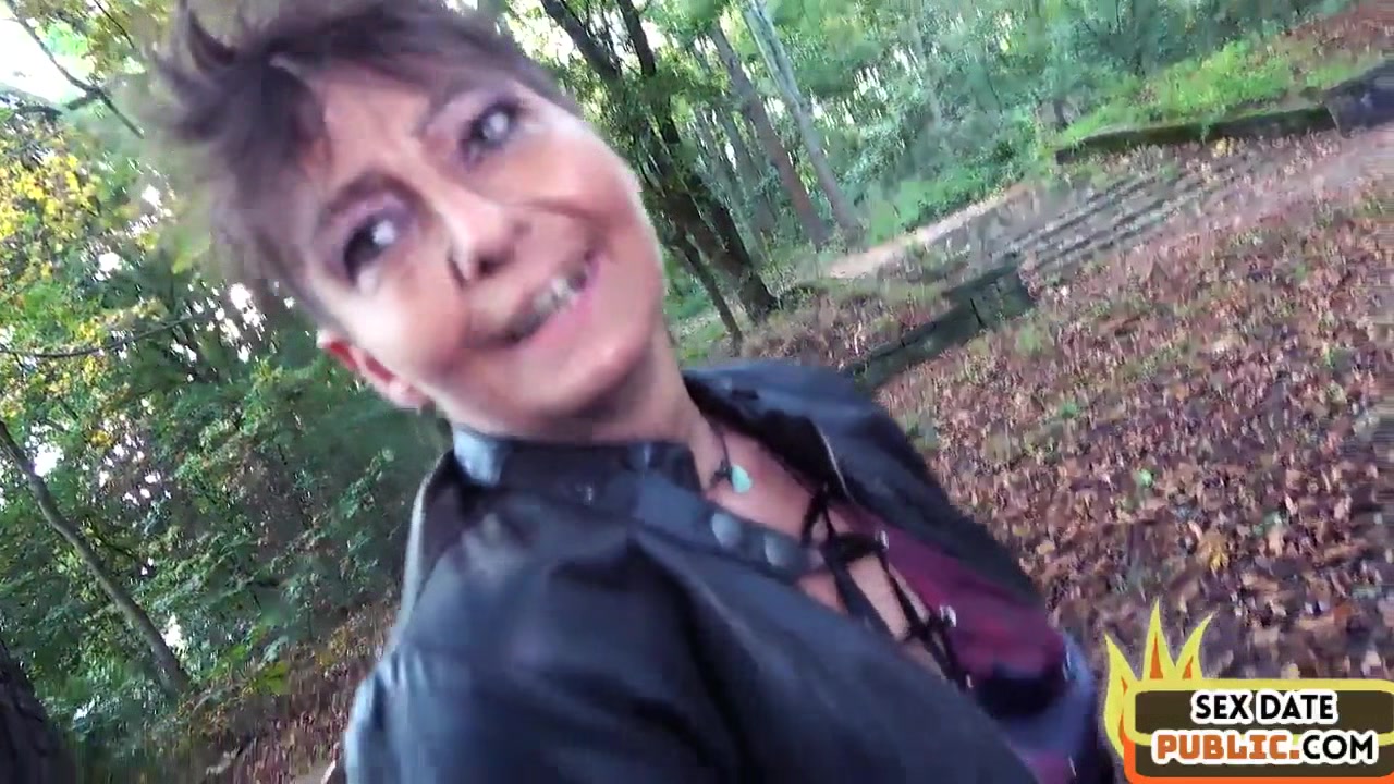 Public slut drilled by big white cock in wet pussy hole