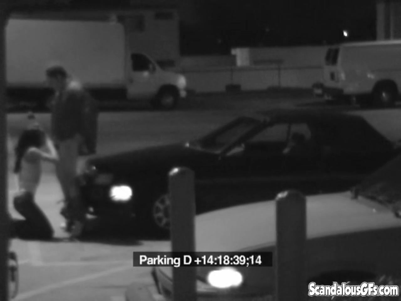 Cock whore sucks off security attendant