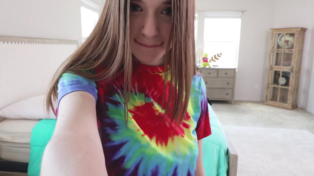 Cute Brunette Stepsis Jerks Off Her Big Dick Stepbro
