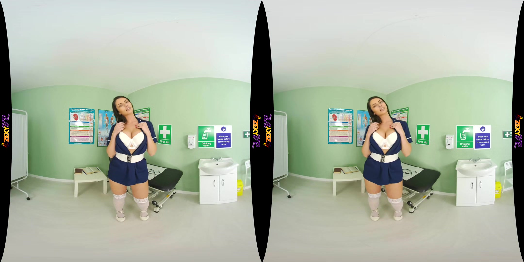Doctor Doctor - Big Tit Brunette Solo Striptease In The Hospital