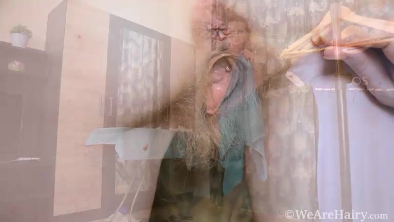 Milasha enjoys naked time after she irons away - WeAreHairy
