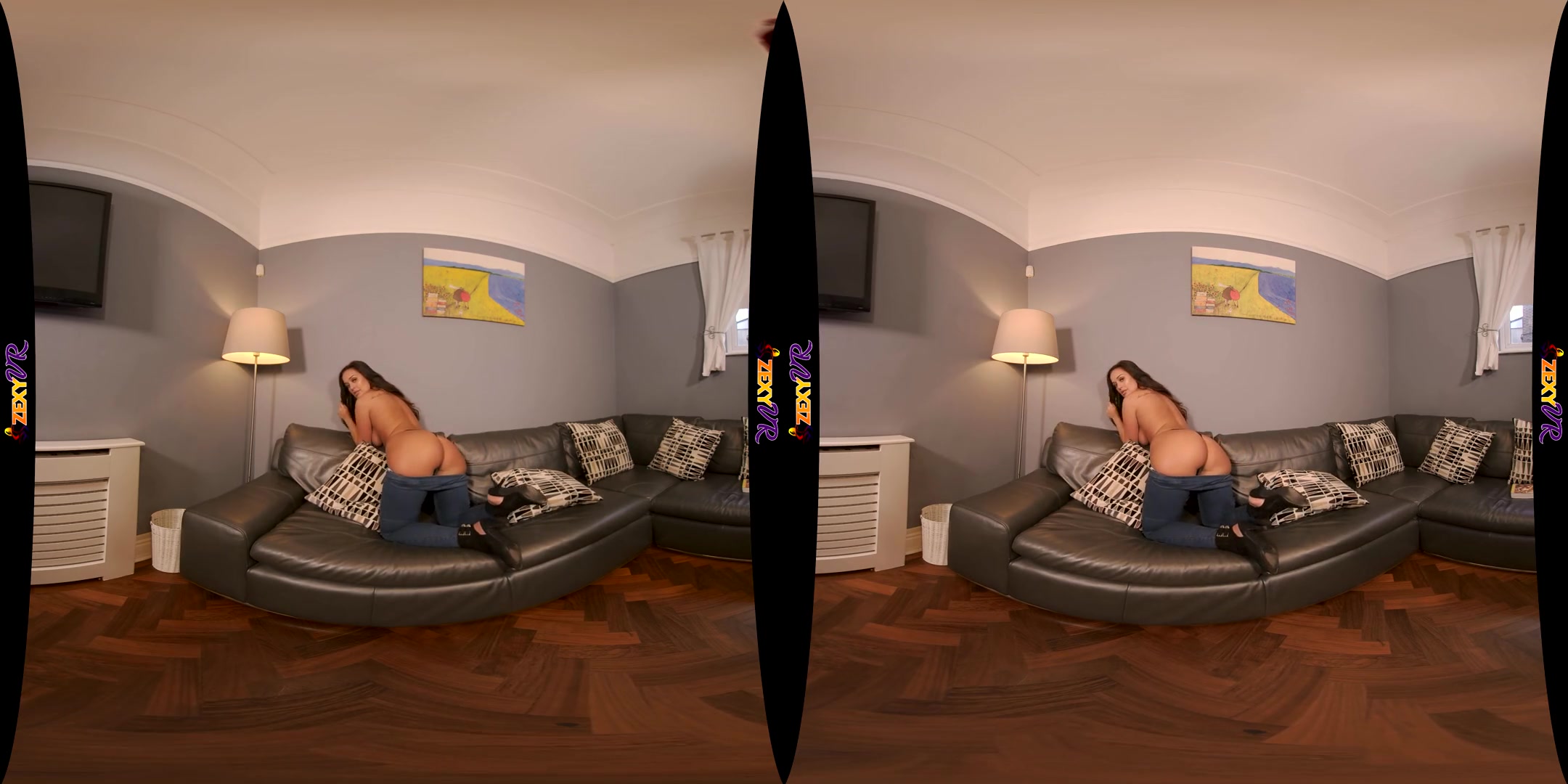 Well Read; solo striptease brunette big tits round ass