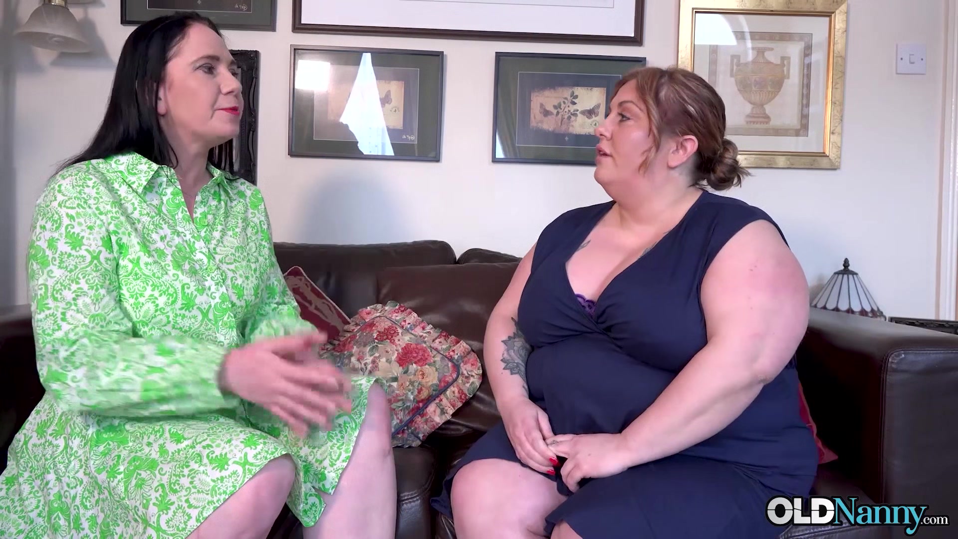 OLDNANNY Busty And Maure Lesbians Masturbating Together