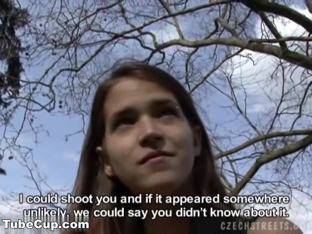 Czech teen 18+ Silvie sucks and fucks in the open field