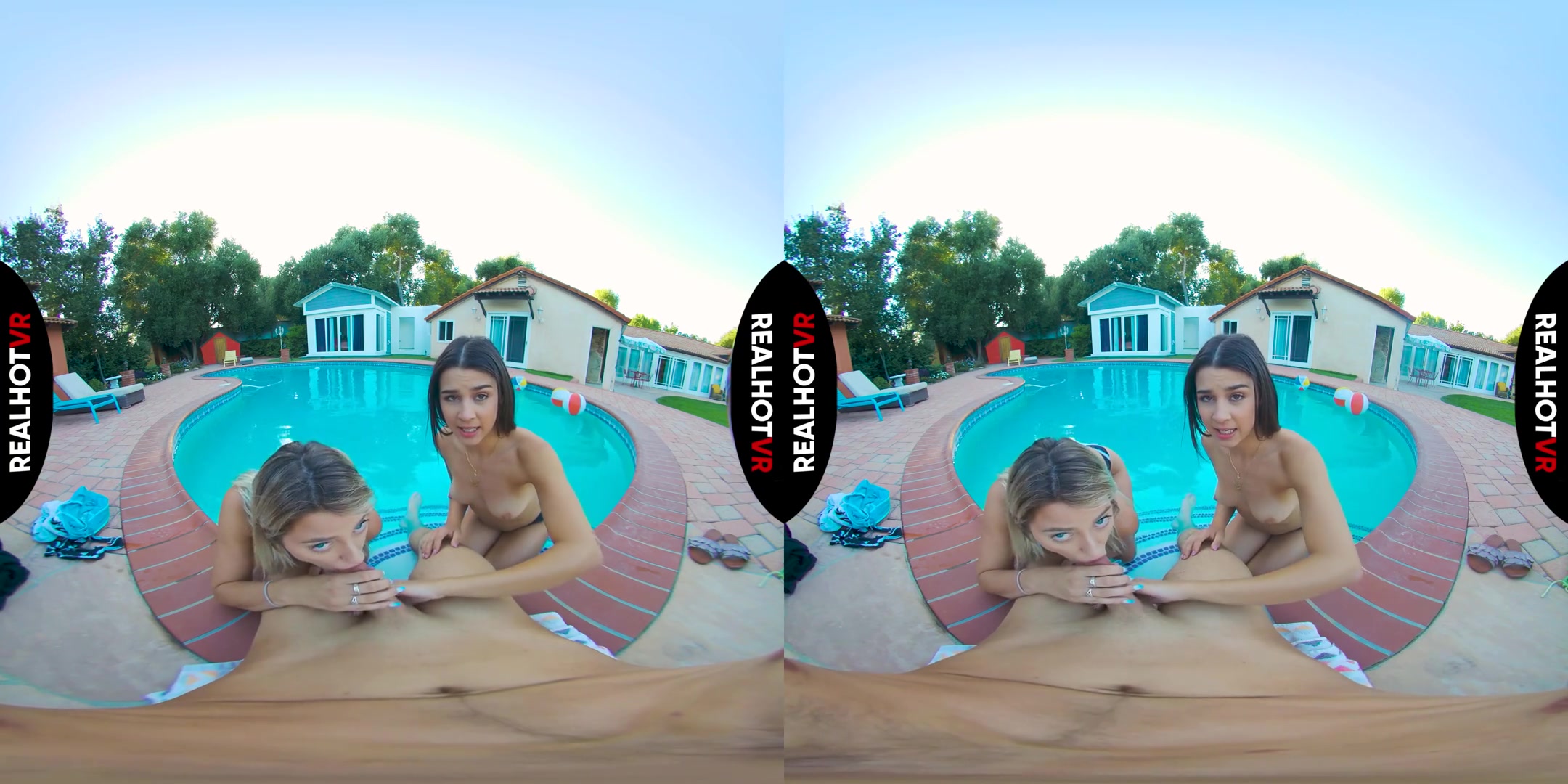 My Boyfriend Fucks Me & My Stepsister Joins In - Taboo teen 18+ MFF Threesome POV VR