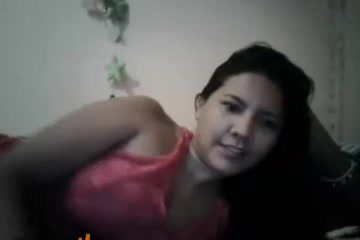 Busty beauty touching herself while on livecam