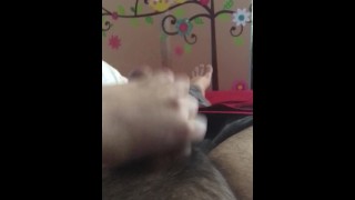 Uncut Tight Foreskin Wanking and Cum