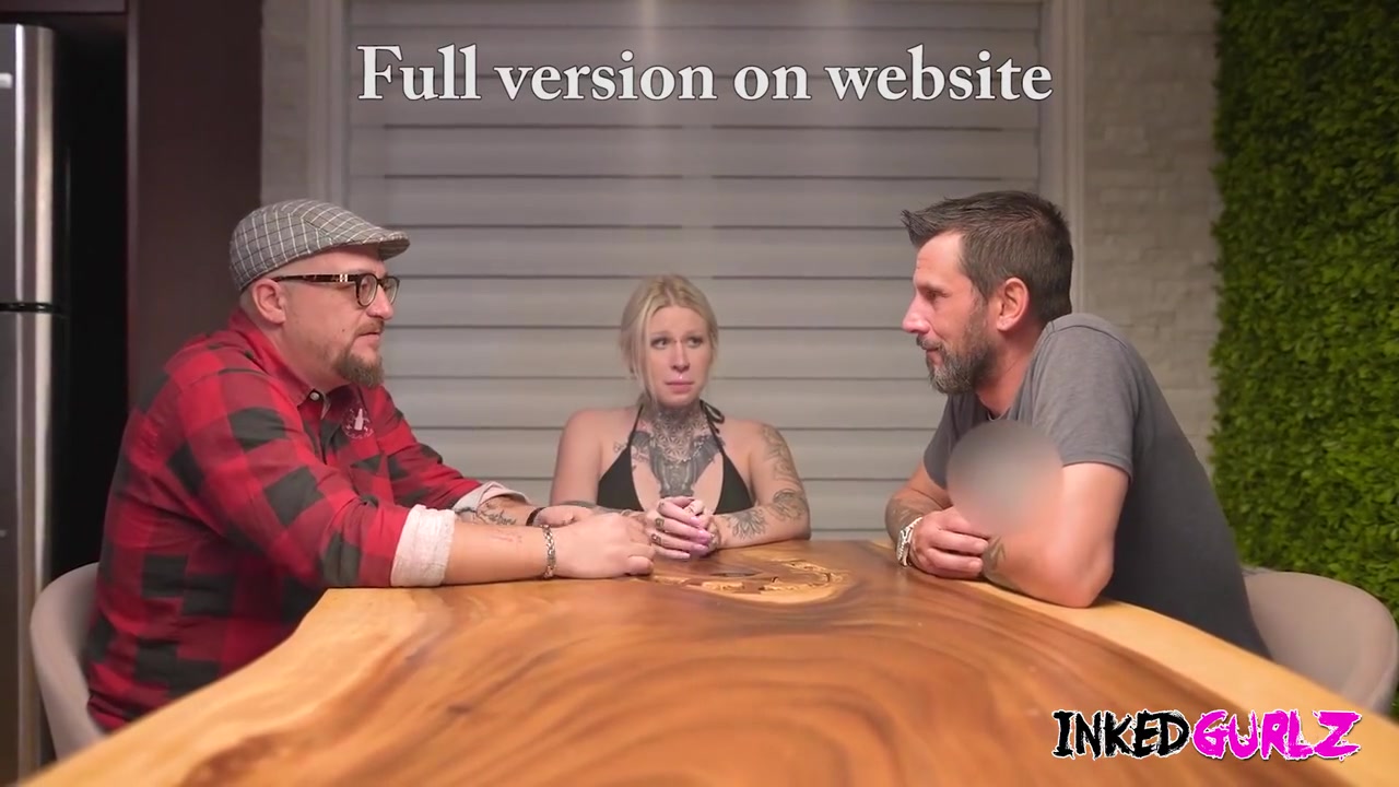 A Tattooed Wild Chick Is Fucked By 2 Guys