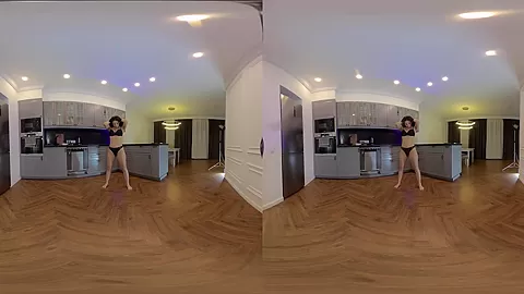 Flexy Beauty In My Kitchen - Slim and Fit Amateur Model Solo