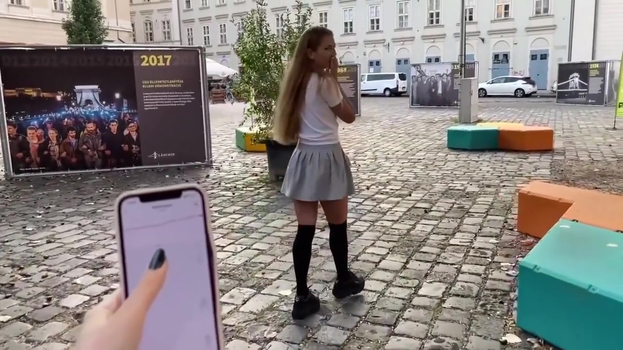 Lovense Lush Control Of My Stepsister In Public Place! People Catch Us On The Street!!!
