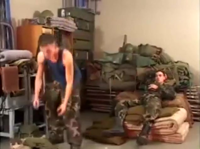 Military 3way In The Storeroom