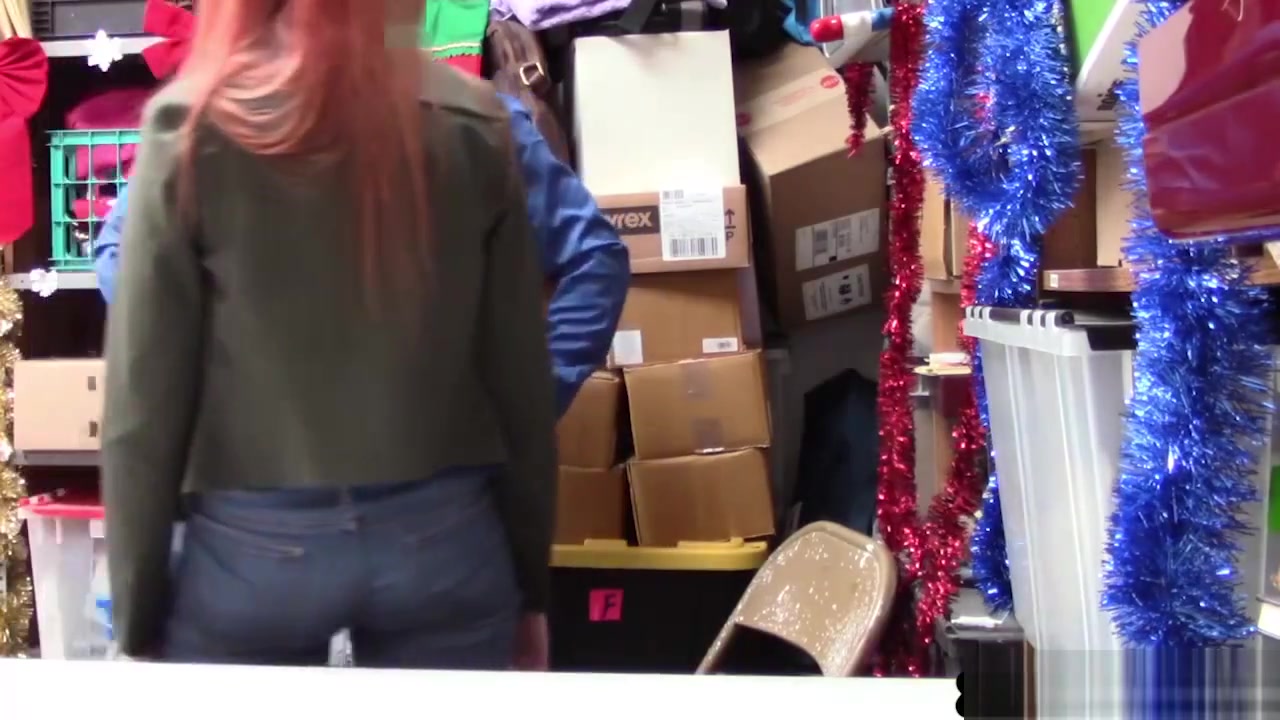 Shoplifting redhead teen 18+ got hard fucked for stealing
