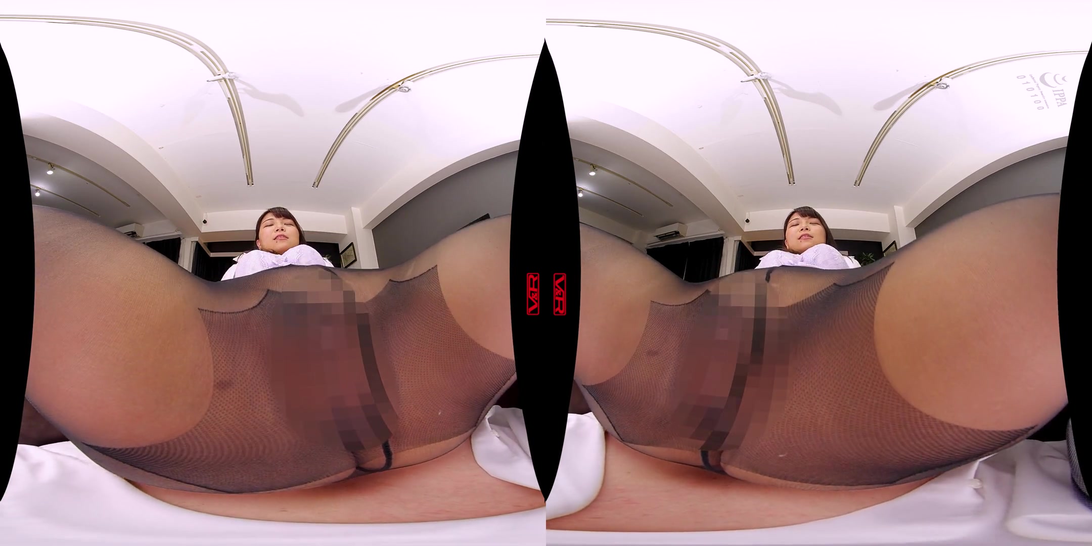 My Ambitious Female Boss Restrained Me and Made me Cum!; Japanese OL in Black Pantyhose