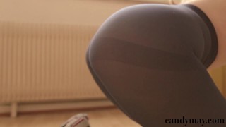 AMATEUR RIPPED LEGGINGS FUCK