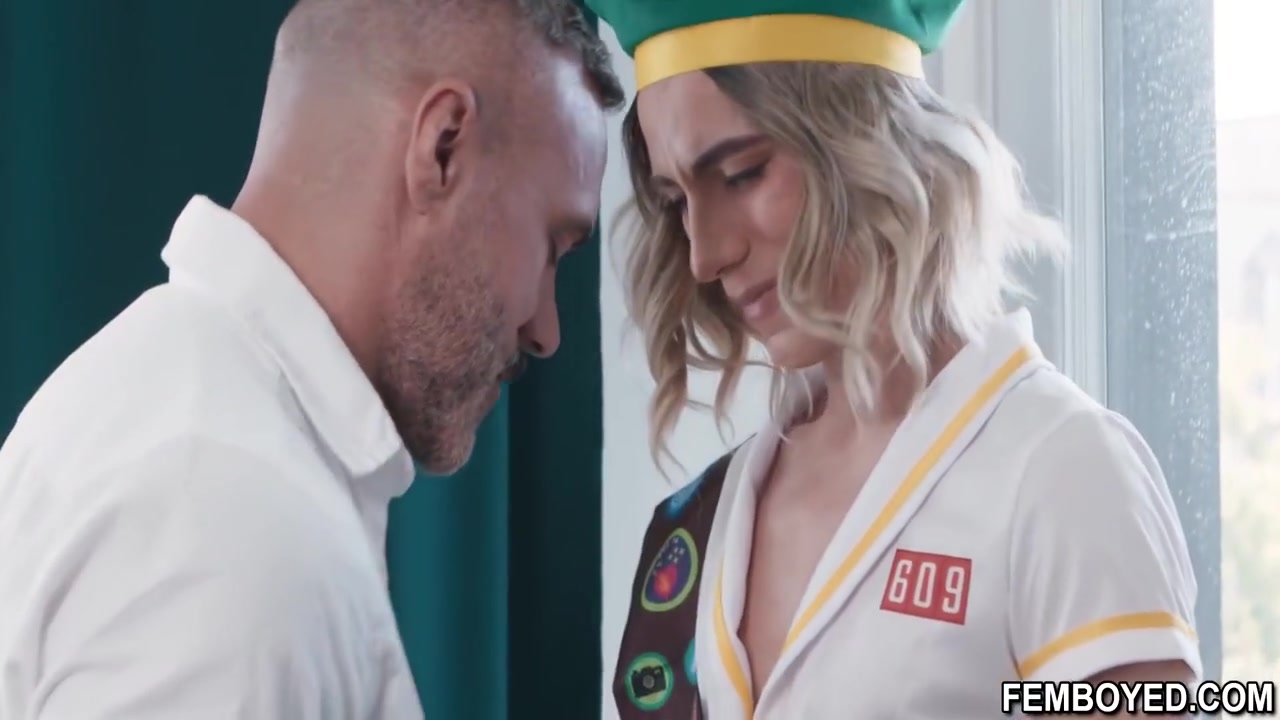 Naughty Femboy Cristiano Dressed Like A Sexy Scout Attire Anal Fucked By The Horny Gay Scout Swallows Skyes Huge Dick And Rides It In His Ass! With Manuel Skye