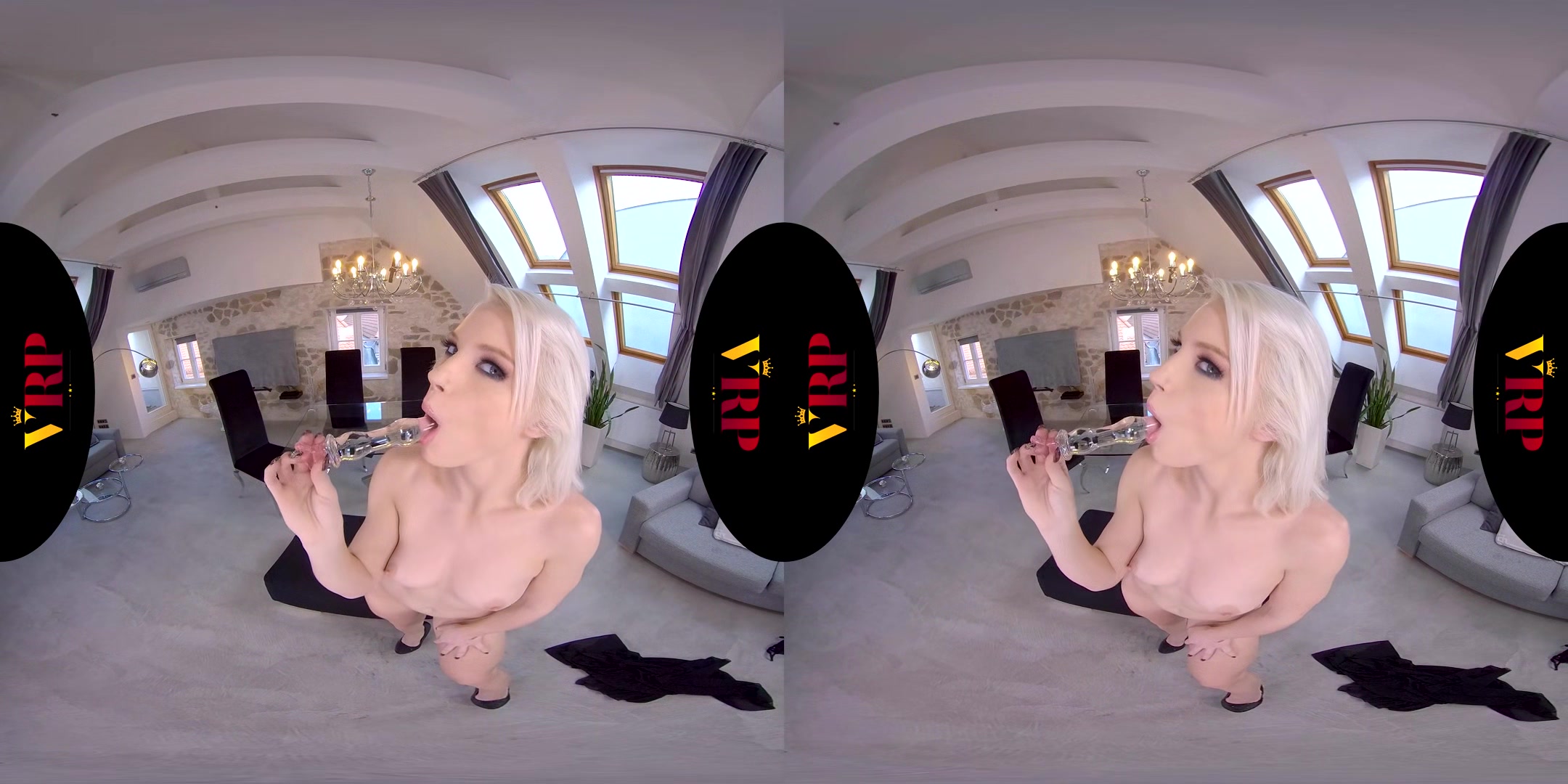 Deep Inside - Teen Blonde Solo Masturbation With A Glass Dildo