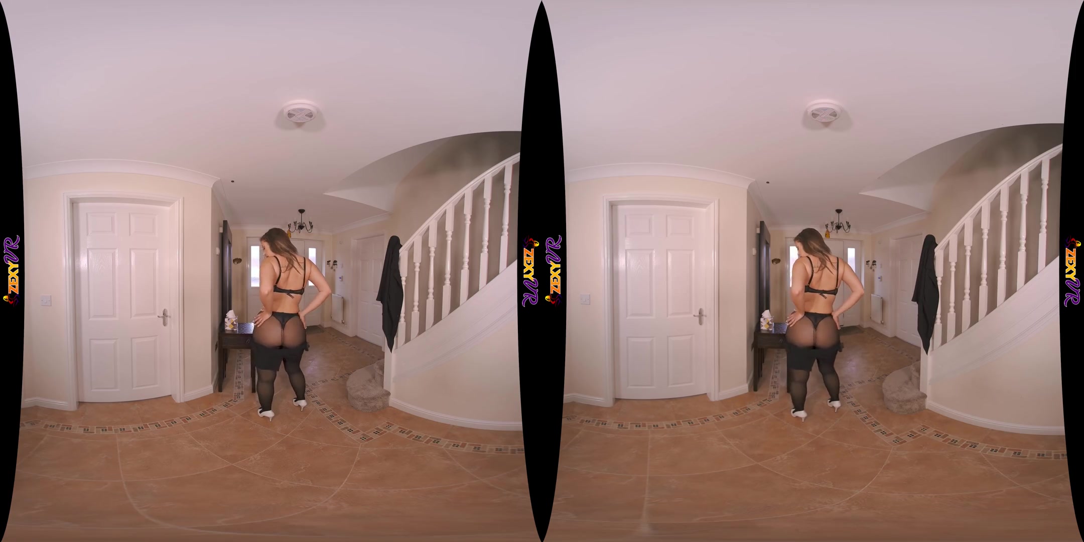 Stylish Seduction - Flawless Babe in Tights Stripping