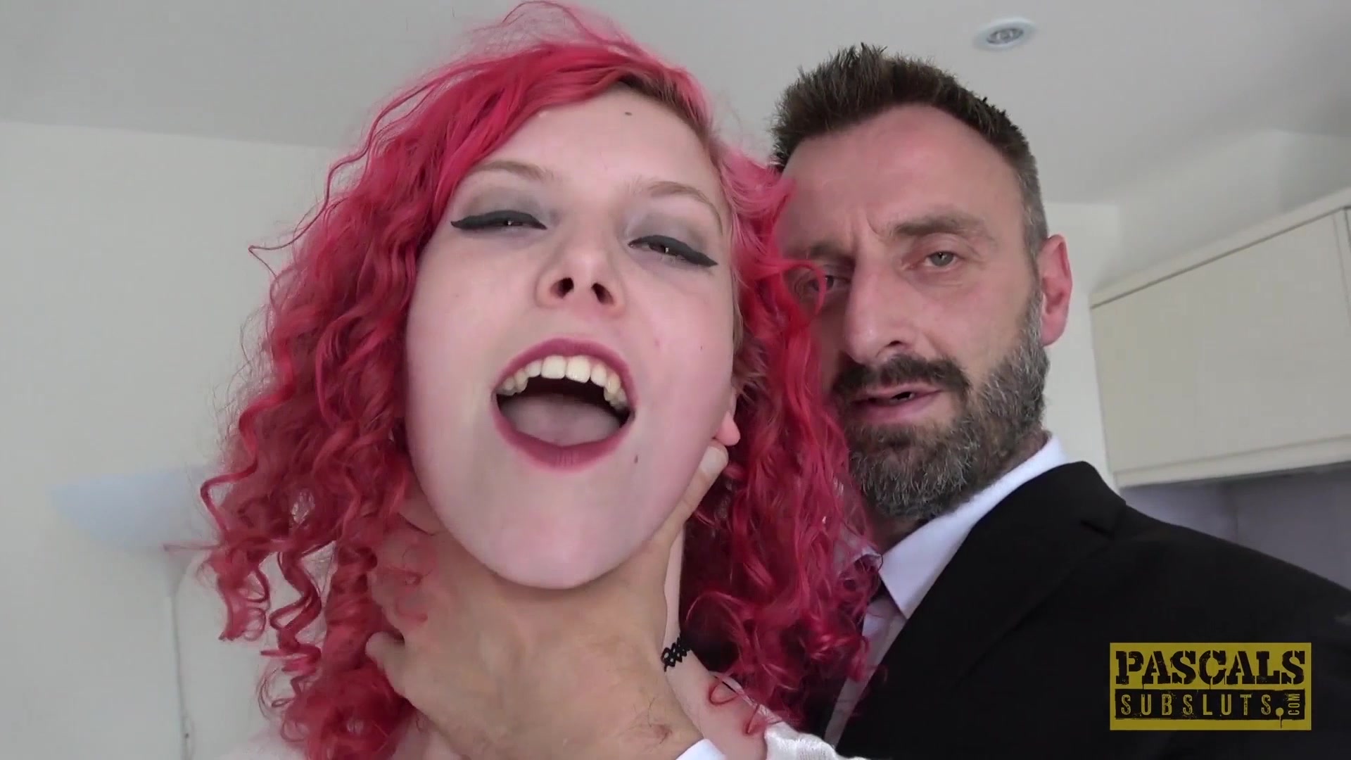 Redhead teen 18+ Charlie Ten gets a rough treatment by Pascal