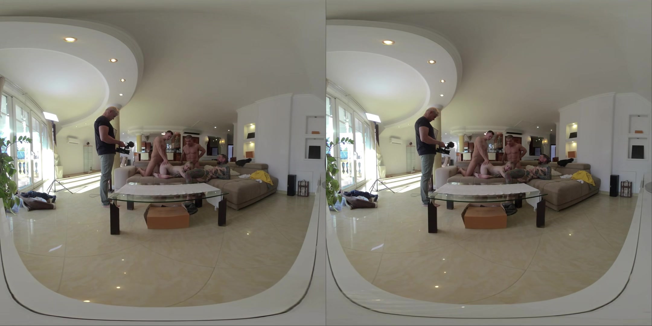 Vr Video Part Three Little Freak Licks Cum From Chocolate In Huge Cock Gangbang