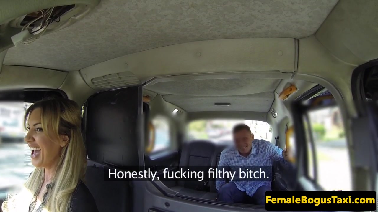 bigtits british cabbie doggystyled on backseat