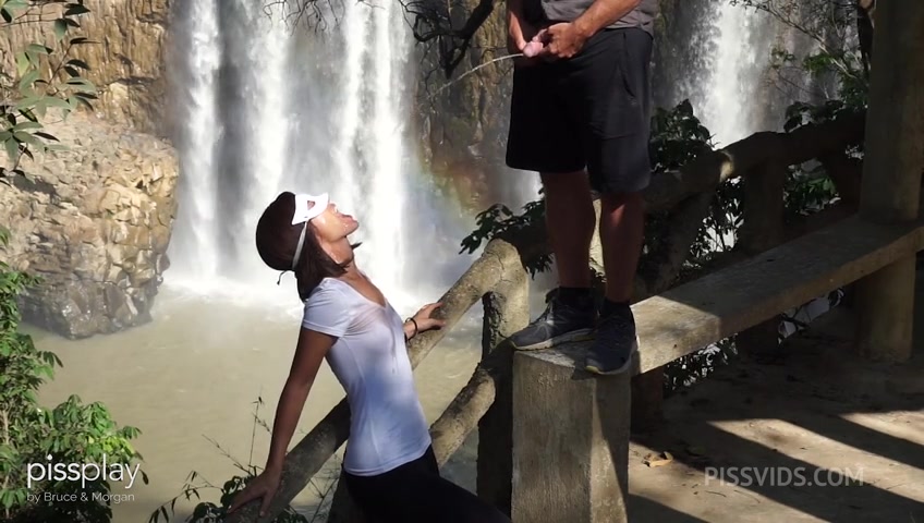 So Much Piss and Cum at the Waterfall - PissVids