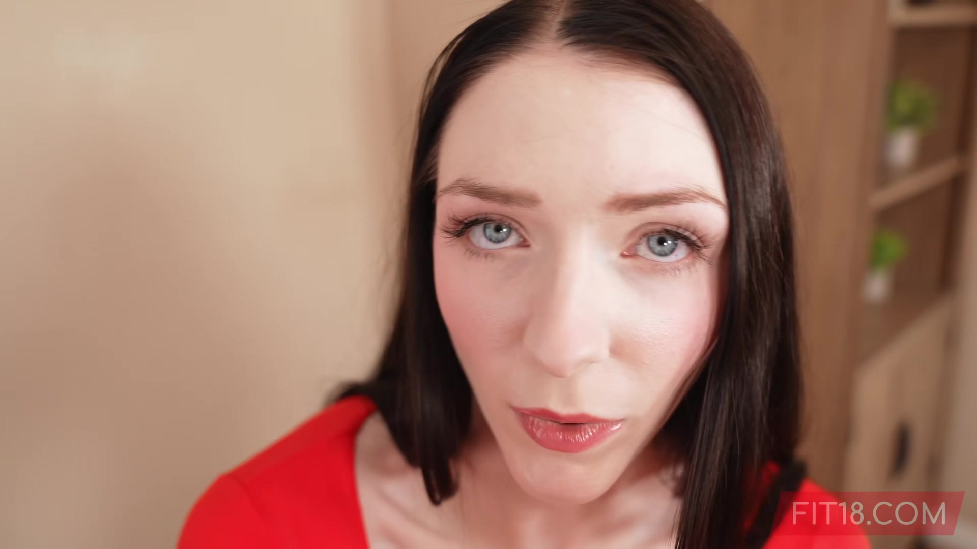 Fit18 - Celestina Blooms - Casting Blue Eye Snow White Beauty In Fire Red Bodysuit