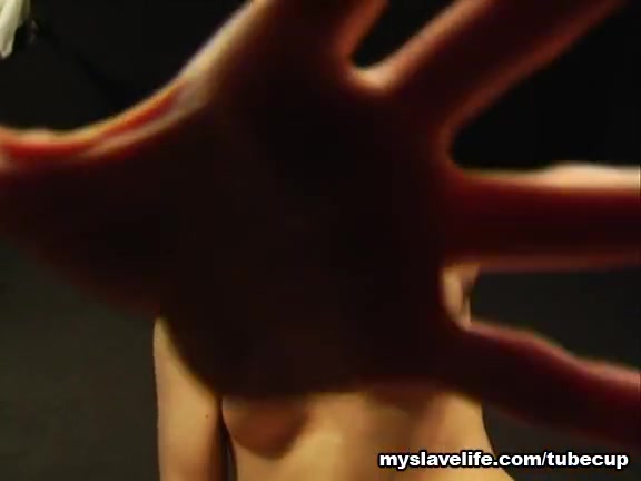 Blonde teen 18+ dominatrix tortures her serf