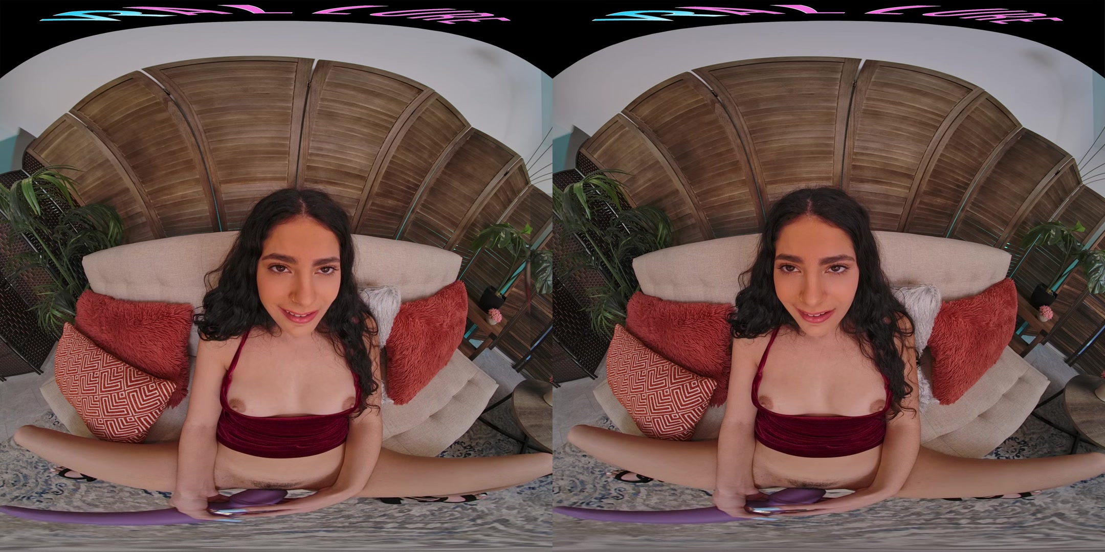 Sexy Latina rides her male sex doll in virtual reality